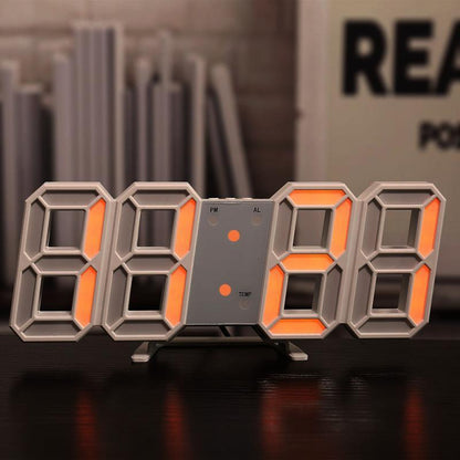 Three-dimensional Wall Clock, Silent Digital Alarm Clock, Three-dimensional Wall Clock For Living Room