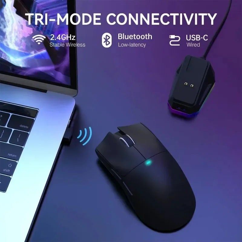 ATTACK SHARK X11 Three-mode Wireless Lightweight Gaming Mouse, Sensor PAW3311 RGB Charging Dock Computer Mouse Gamer Accessories