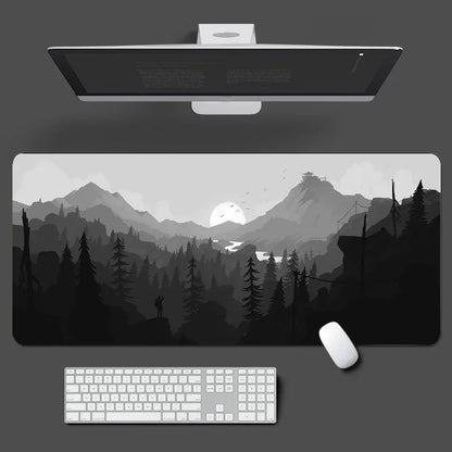 Mousepad black landscape non-slip mousepad