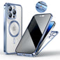 Anti-Privacy Metal Magnetic Wireless Charging Double-Sided Full Cover Phone Case Protective Cover